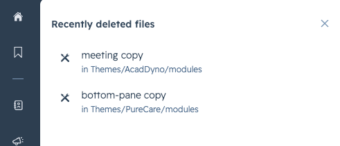 Show deleted files