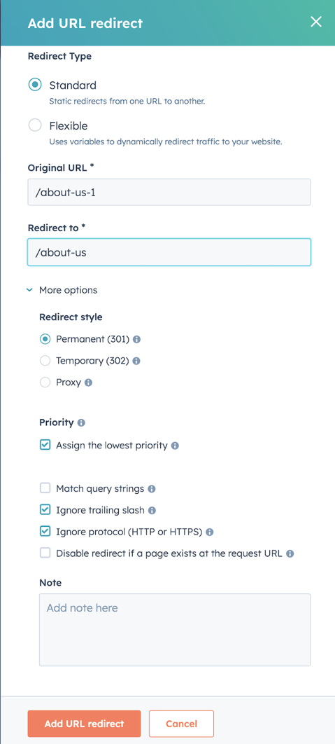 adding-url-redirects-in-hubspot-cms