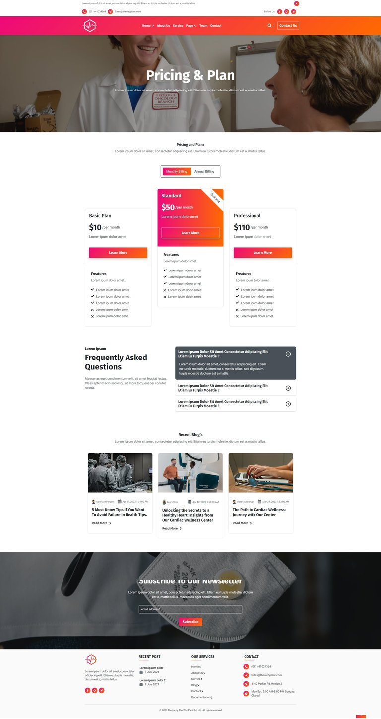 Pricing Page