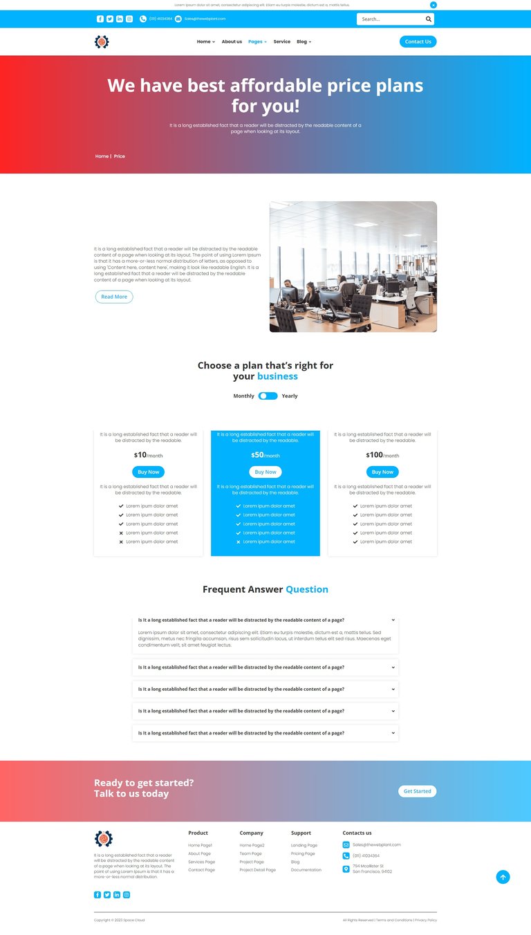 Pricing Page