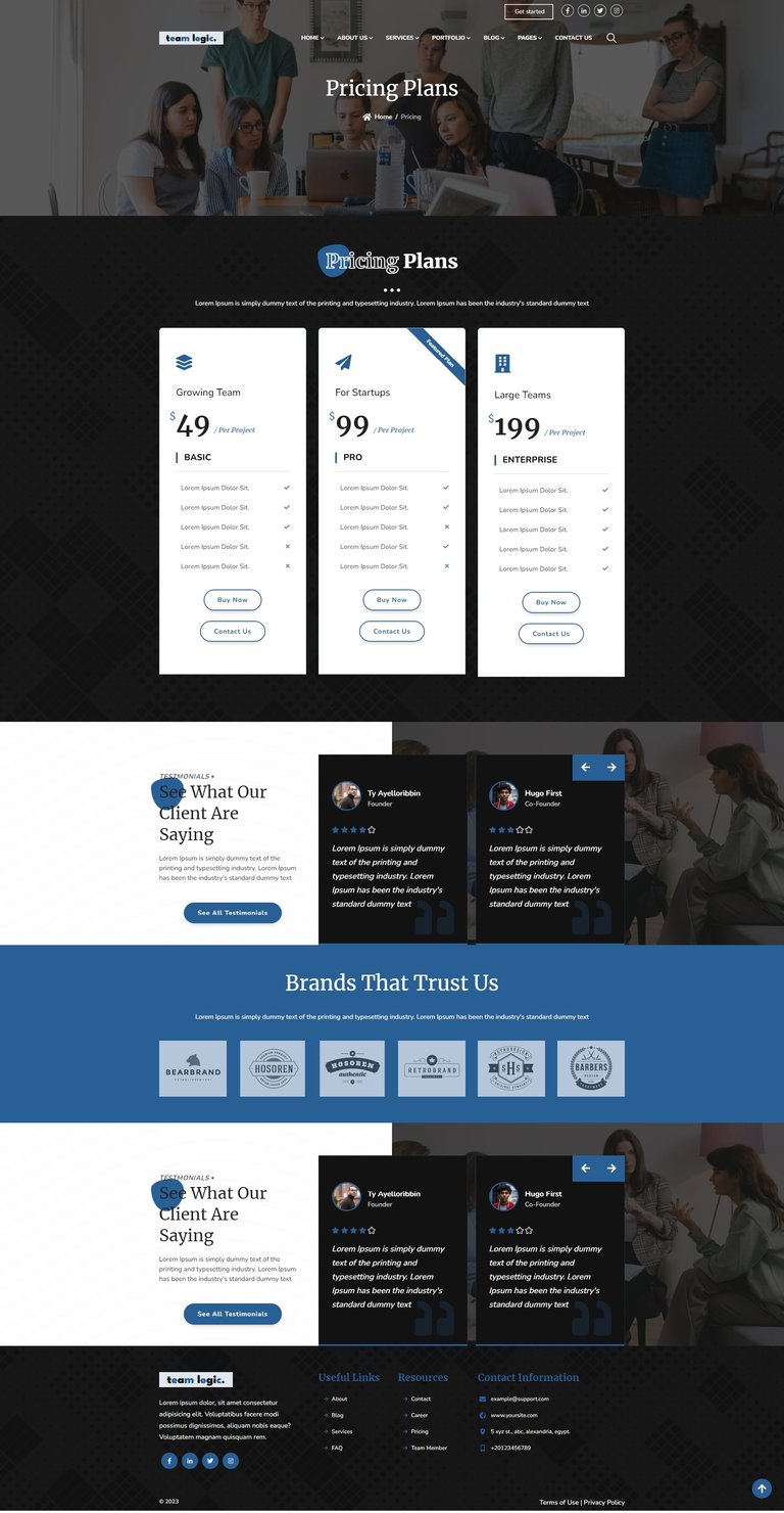 Pricing Page