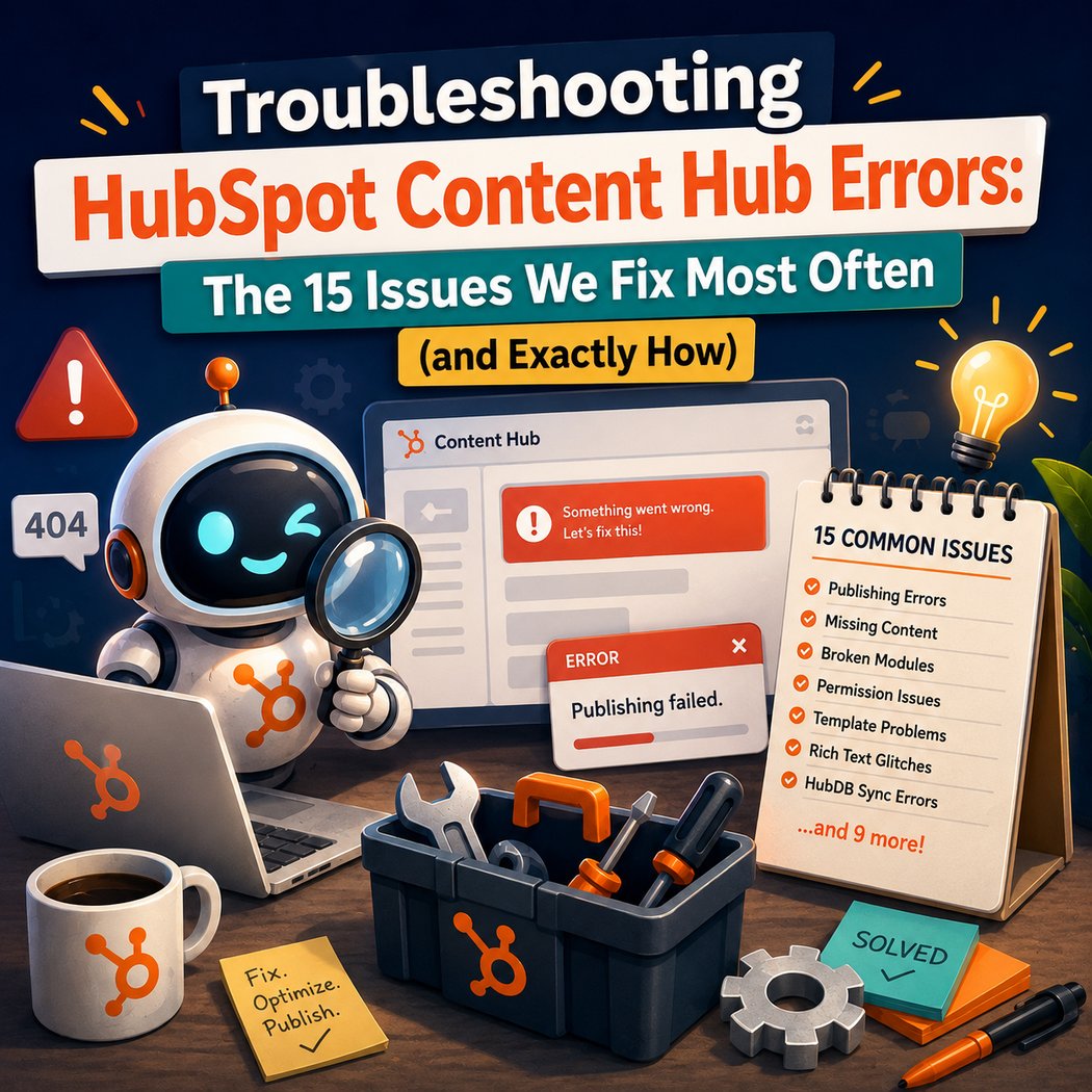 Troubleshooting HubSpot Content Hub Errors: The 15 Issues We Fix Most Often (and Exactly How)