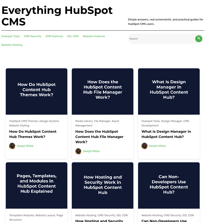 Blog Listing Page Layout