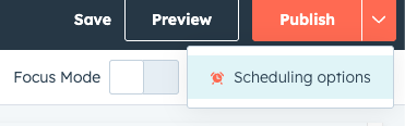 Blog scheduling interface