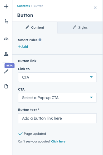 CTA module inside HubSpot page editor-1