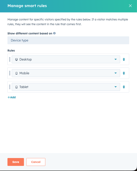 Smart content variation editor