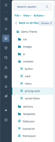Design Manager File Directory