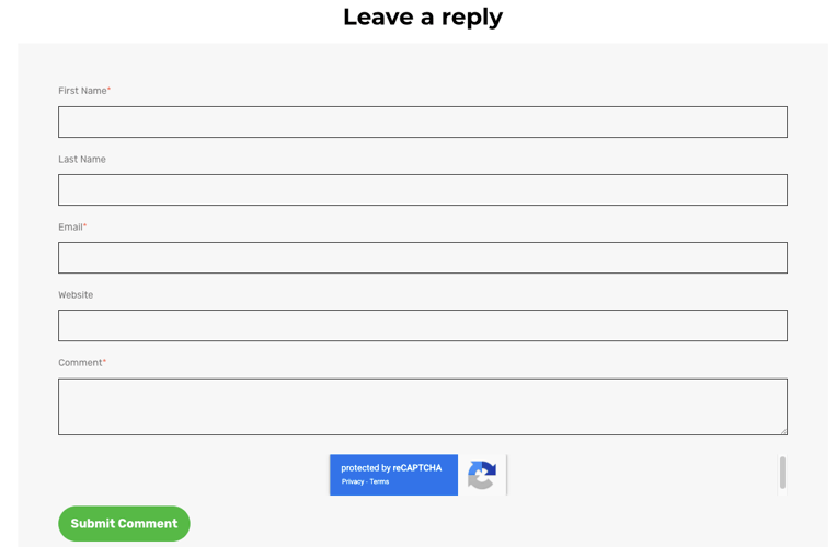 Example blog post comment section-1