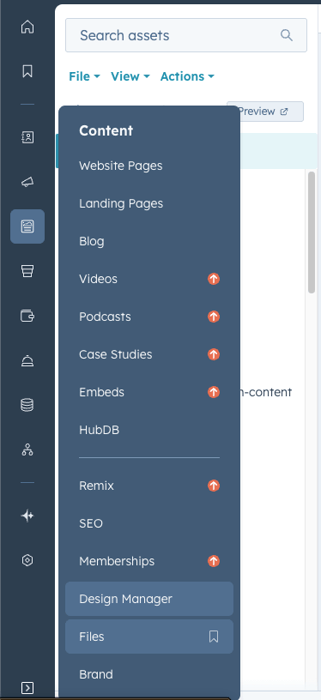 File Manager interface with folders