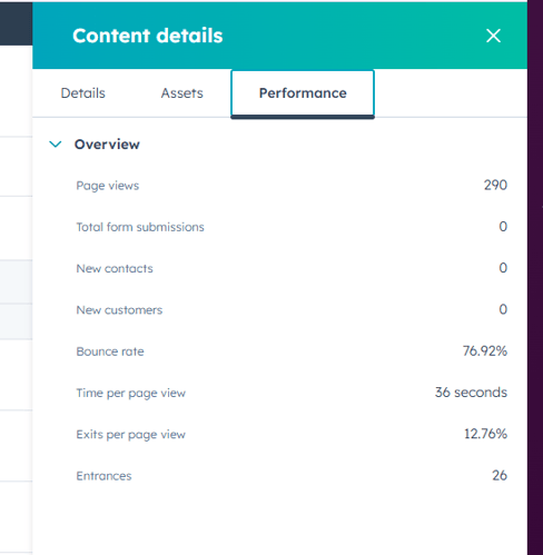 HubSpot CRM contact timeline showing page activity