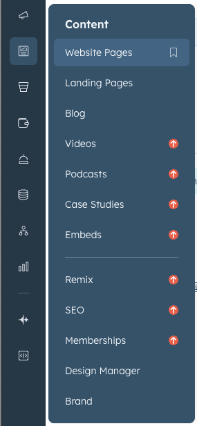 HubSpot Content Hub website pages dashboard-1