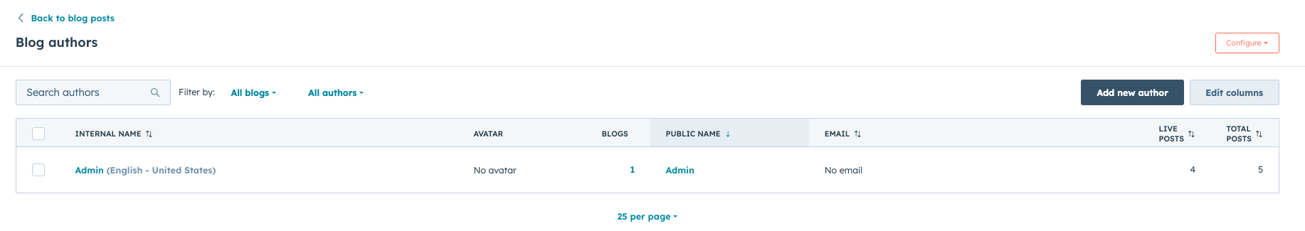HubSpot create author profile interface-1