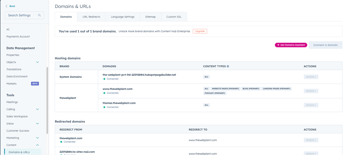 HubSpot domain and hosting settings-1