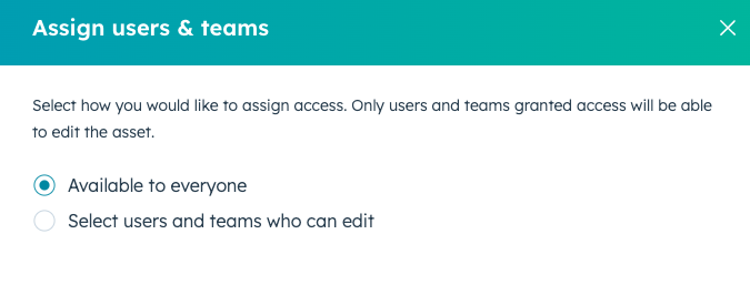HubSpot user permission settings