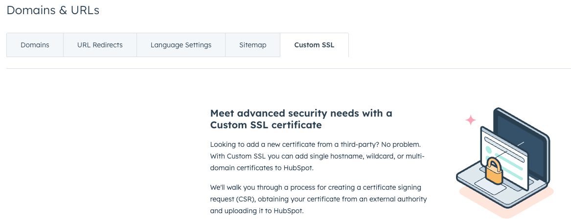 HubSpot-domain-SSL-settings