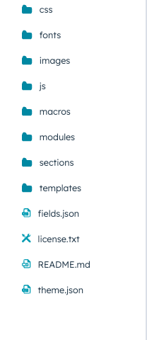 HubSpot theme structure overview