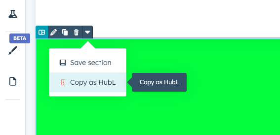 Hubl code inside HubSpot template