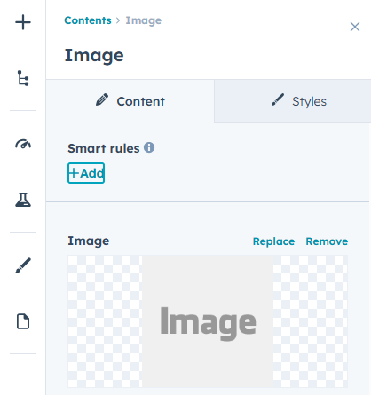Smart content option inside module editor