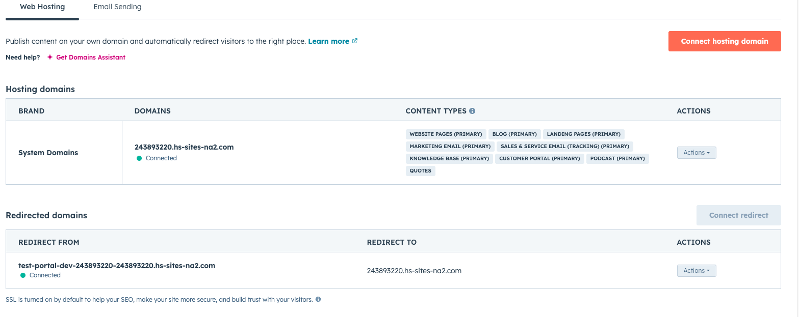 URL structure settings in HubSpot