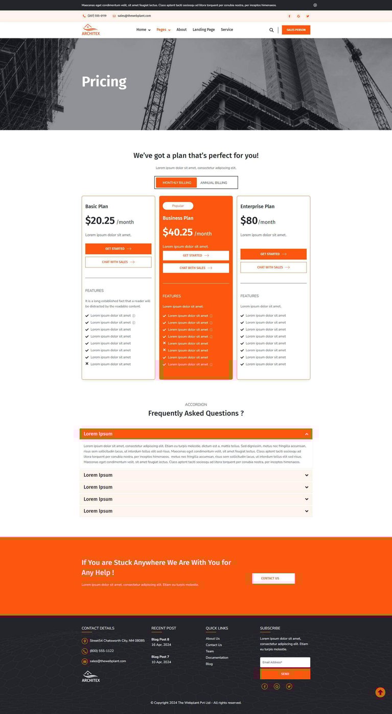 Pricing Page