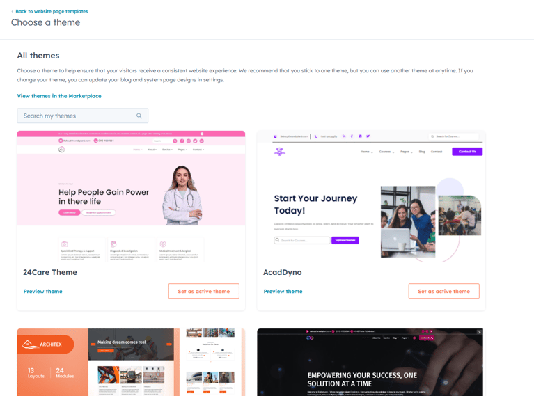  Select your theme name
