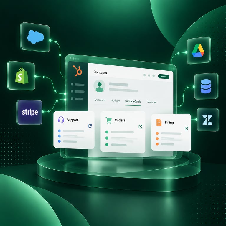 HubSpot CRM Cards