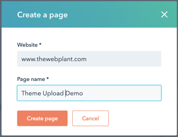 Add page name while creating Website page in HubSpot