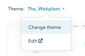 Changing theme while creating pages in HubSpot