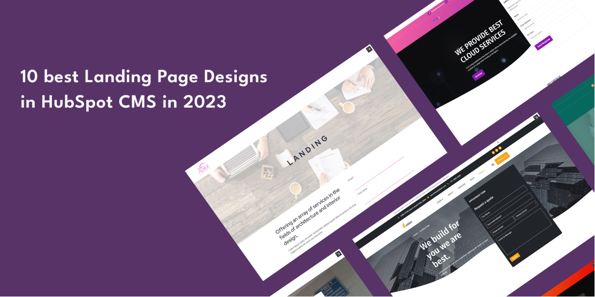 10 best Landing Page Designs in HubSpot CMS in 2023