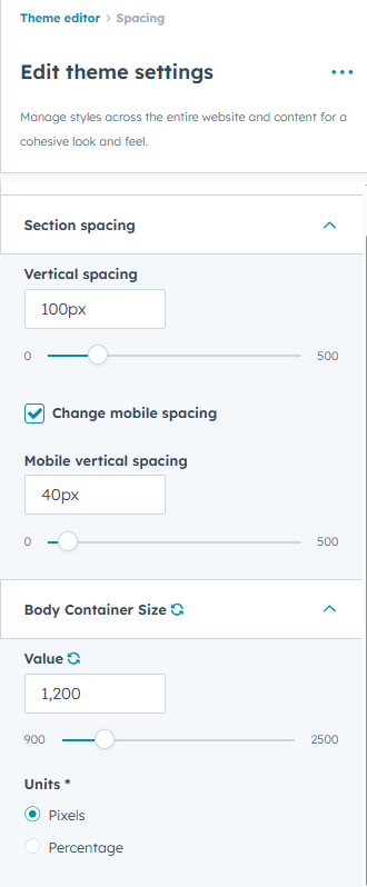 Spacing