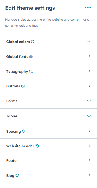Theme Settings
