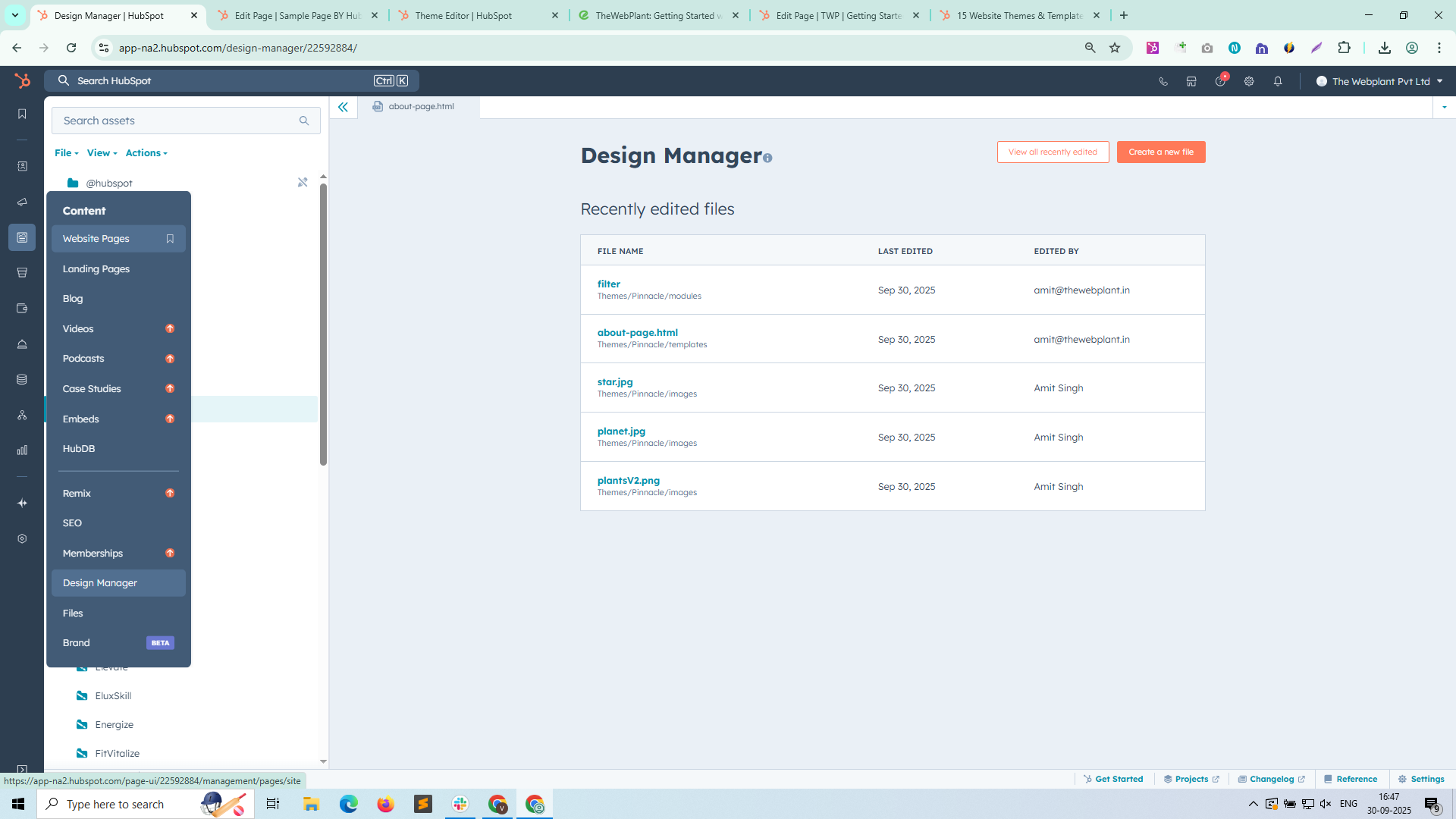 Create Page