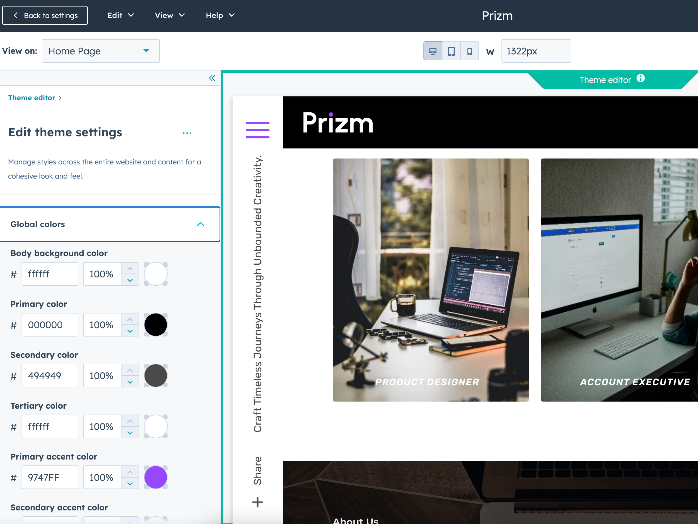 Flexible settings and modules