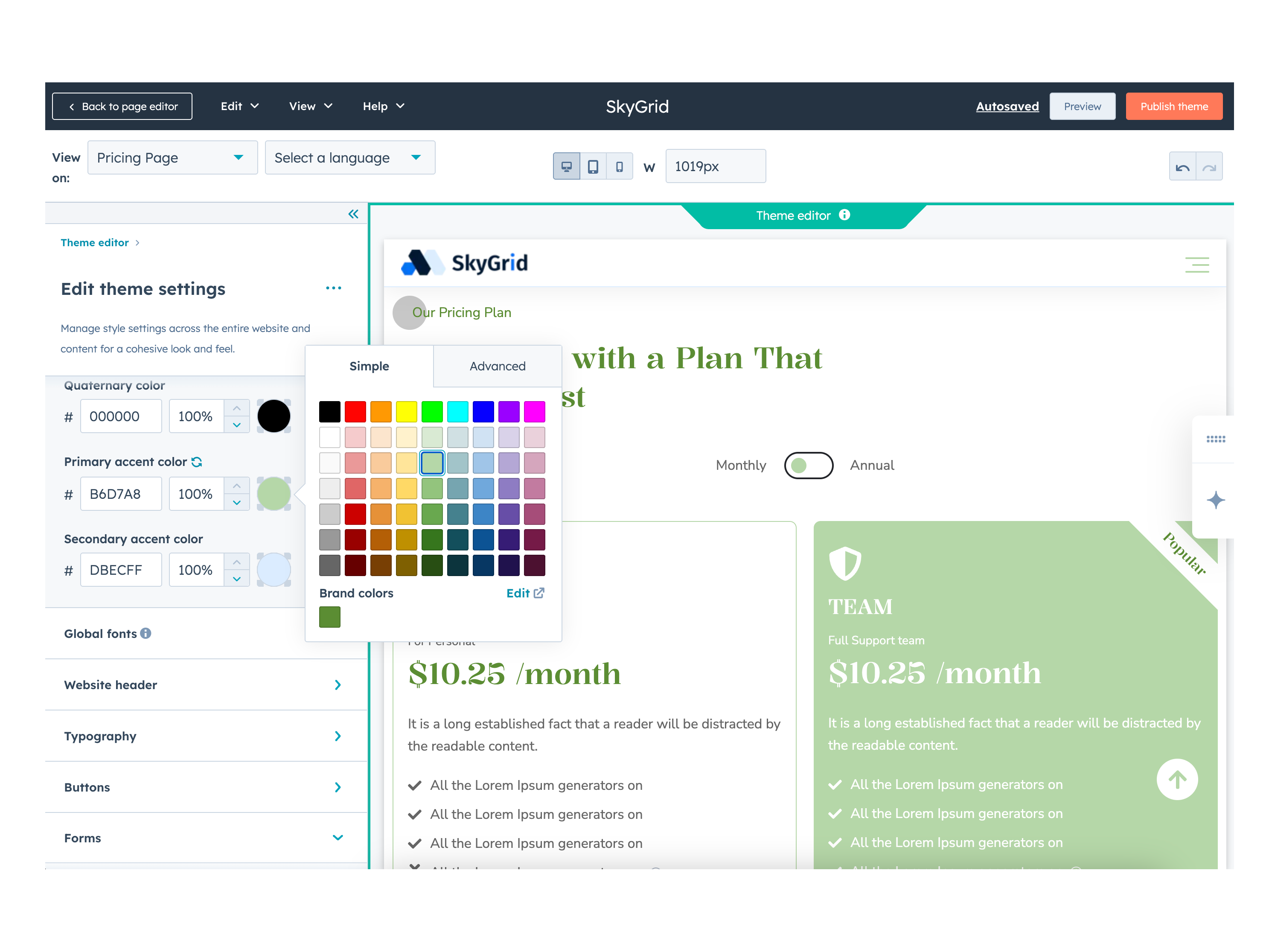 Extensive and Flexible Theme Settings Option