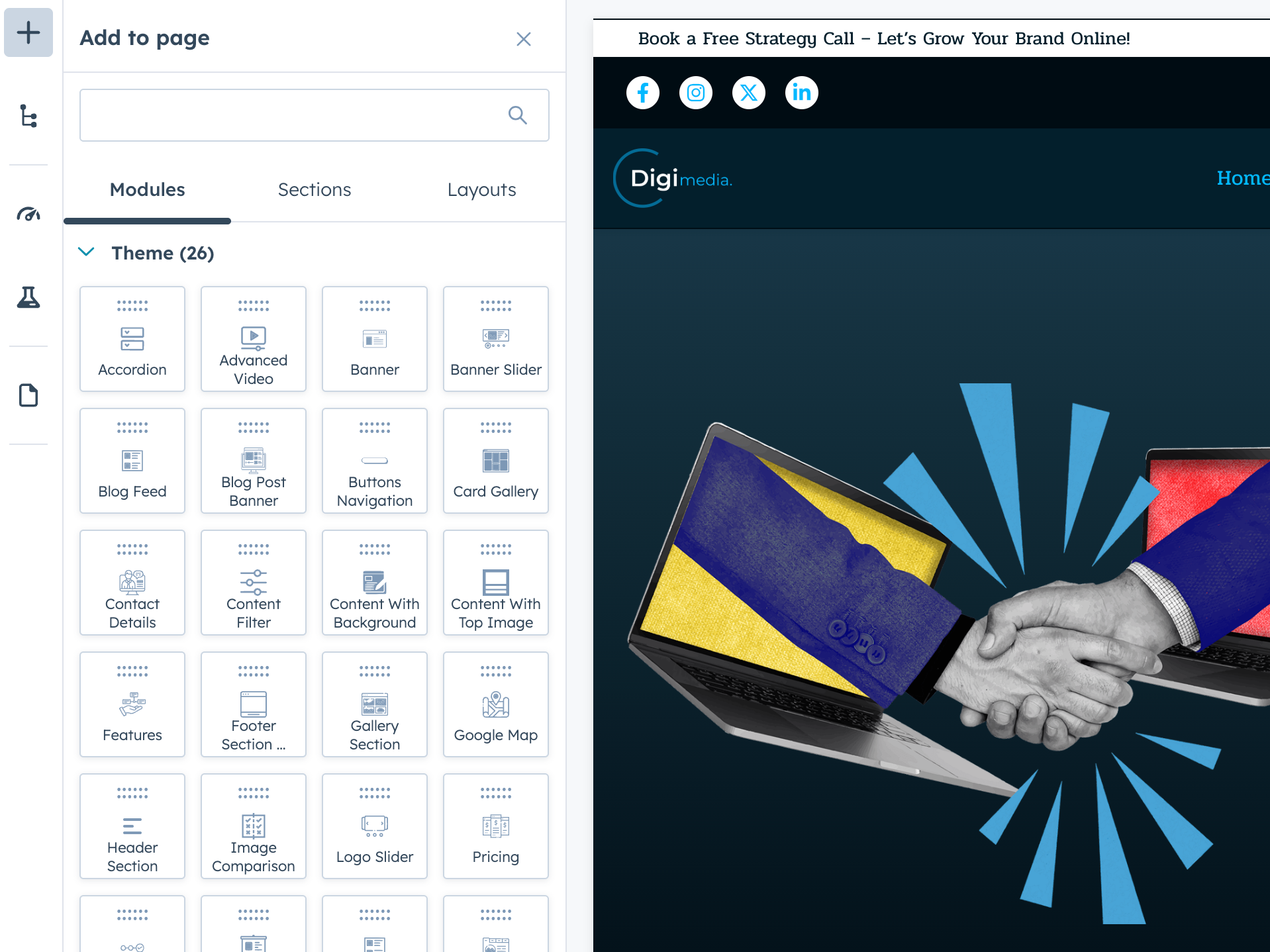 Customizable Drag-and-Drop Modules