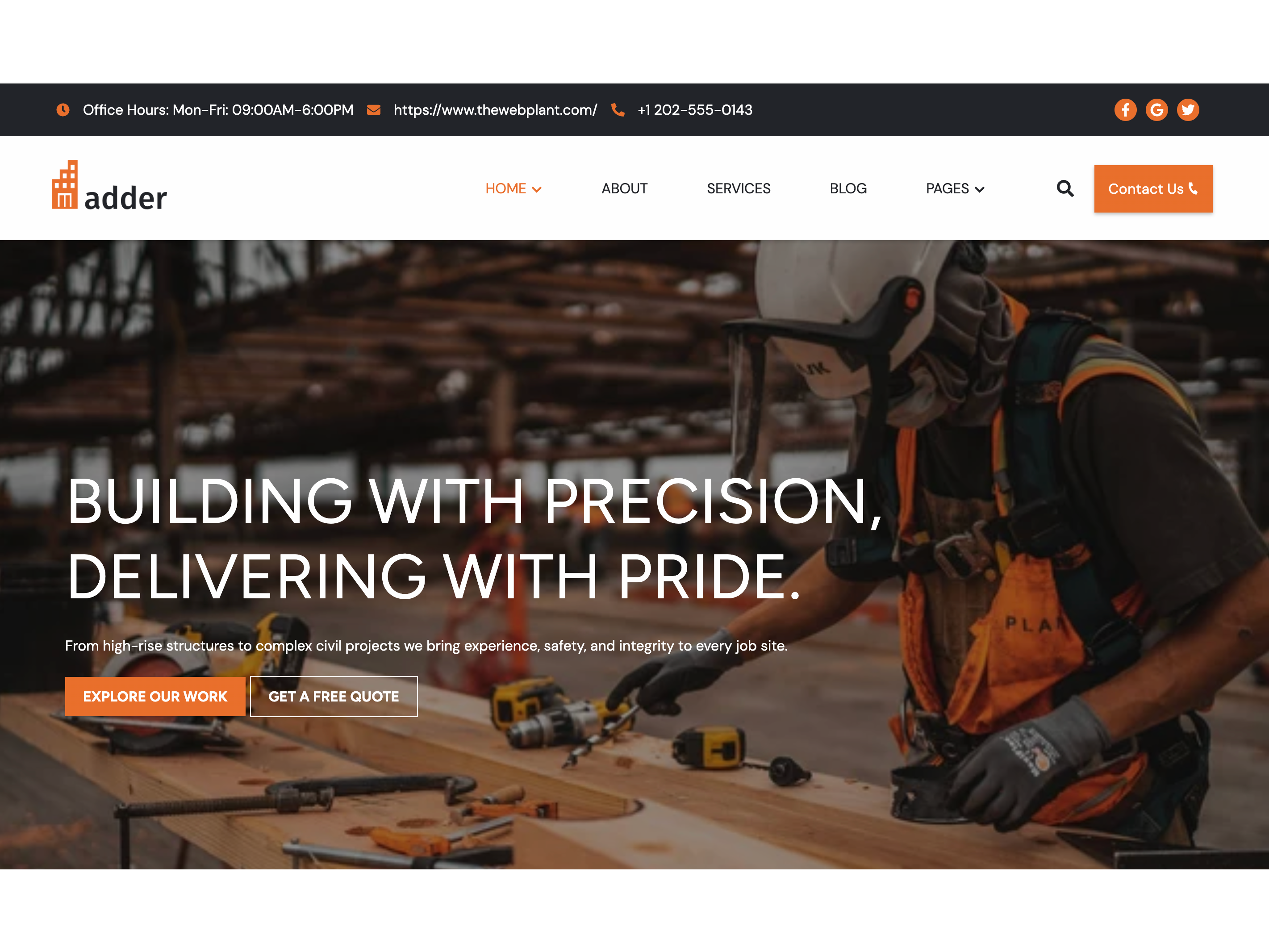 Three Home Page Options