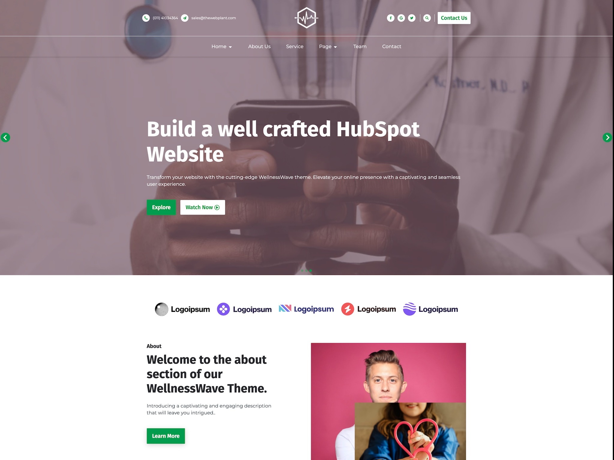 Two Home Page options
